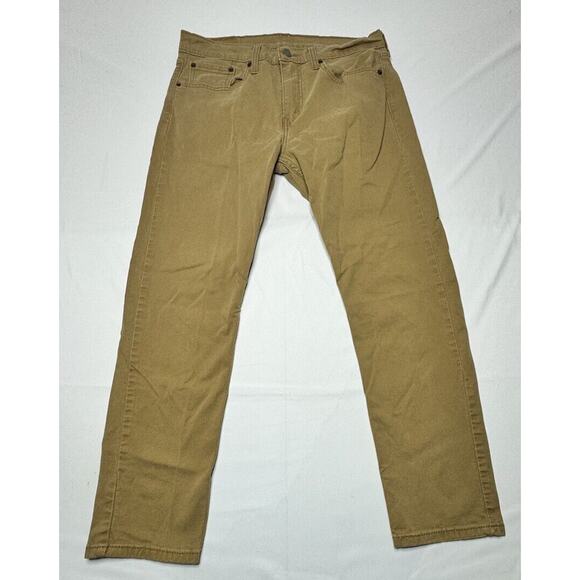 Levis 502 Men's Regular Fit Tapered Leg Tan Denim Jeans - Size 32x27.5 - Picture 1 of 7